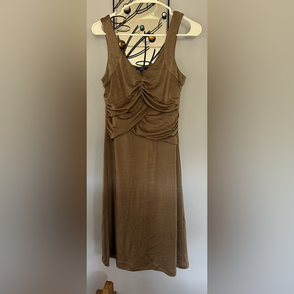 Reitmans Brown Ruched Dress